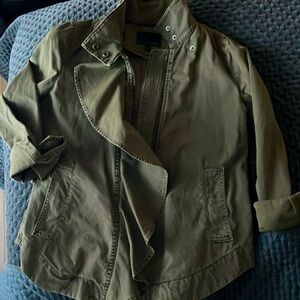 Vintage Banana Republic army green ruffle jacket